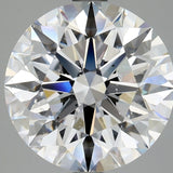 4 Carat Round - Natural Diamond - 4.05 - D - SI2 - EX - EX