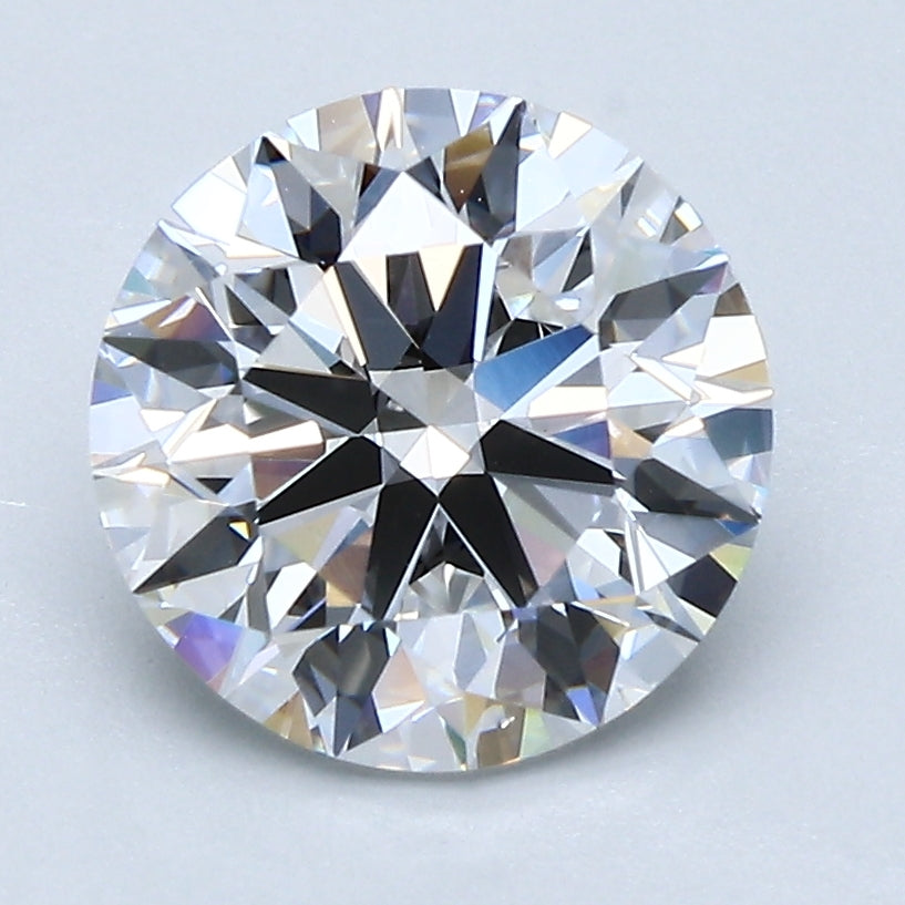 2.5 Carat Round Cut Natural Diamond - E VS1 - 2.5ct - EX Cut Grade