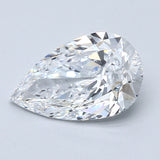 2 Carat Pear - Natural Diamond - 2.02 - D - SI1 - VG - EX - EX
