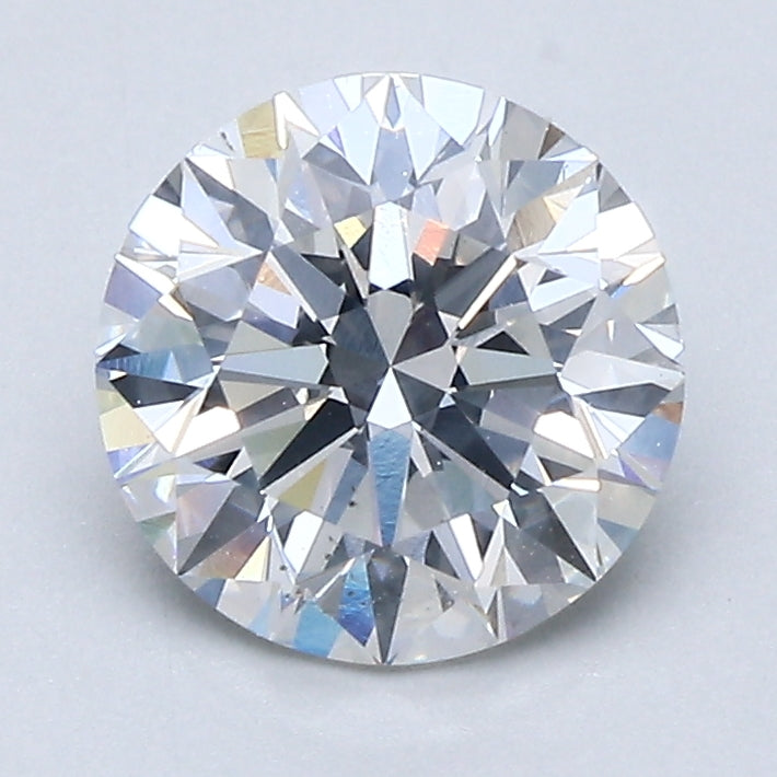 1.5 Carat Round Cut Natural Diamond - F SI2 - 1.7ct - EX Cut Grade