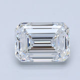 2.5 Carat Emerald - Natural Diamond - 2.5 - D - VS1 - EX - EX - EX