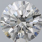 3 Carat Round - Natural Diamond - 2.81 - I - SI2 - EX - EX - EX