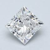 1.5 Carat Princess - Natural Diamond - 1.7 - D - VS2 - VG - EX - VG