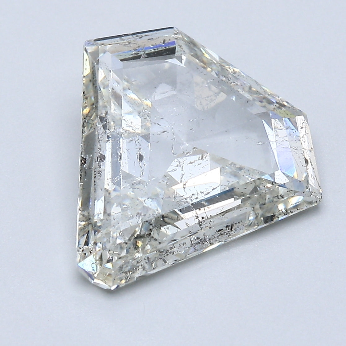 3.5 Carat Shield Cut Natural Diamond - J I1 - 3.37ct - G Cut Grade