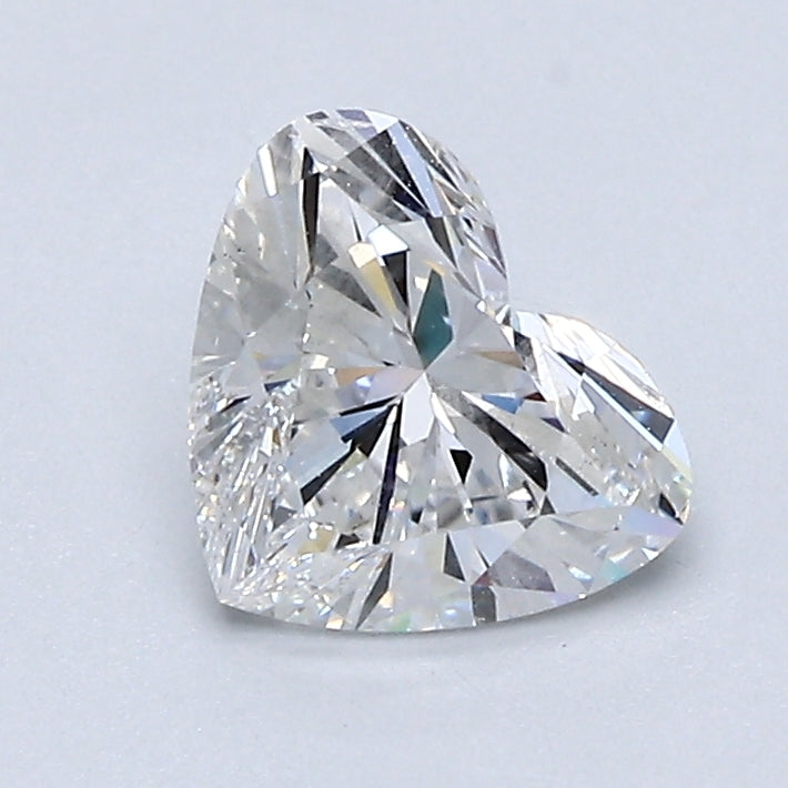 1 Carat Heart Shape Cut Natural Diamond - F SI2 - 1.0ct - EX Cut Grade