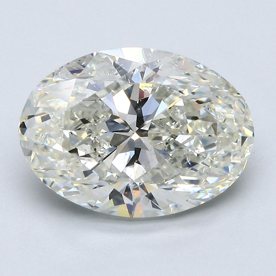 5 Carat Oval Cut Natural Diamond - J SI2 - 5.01ct - EX Cut Grade