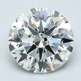2 Carat Round - Natural Diamond - 2.01 - F - SI2 - EX - VG - EX