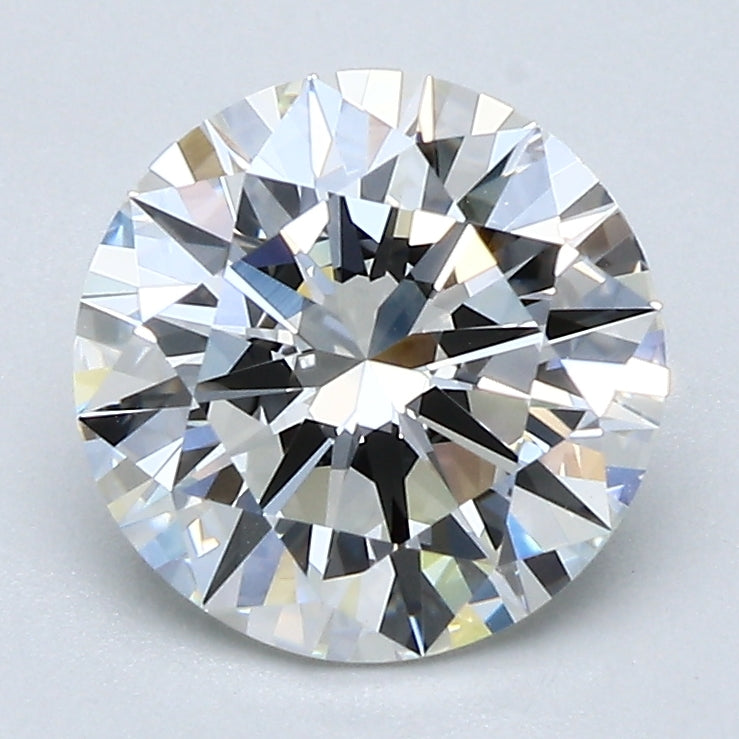 2 Carat Round Cut Natural Diamond - I VVS2 - 2.04ct - EX Cut Grade