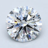 2.5 Carat Round Cut Natural Diamond - D SI1 - 2.52ct - EX Cut Grade