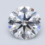 2.5 Carat Round - Natural Diamond - 2.6 - D - SI1 - EX - EX - EX
