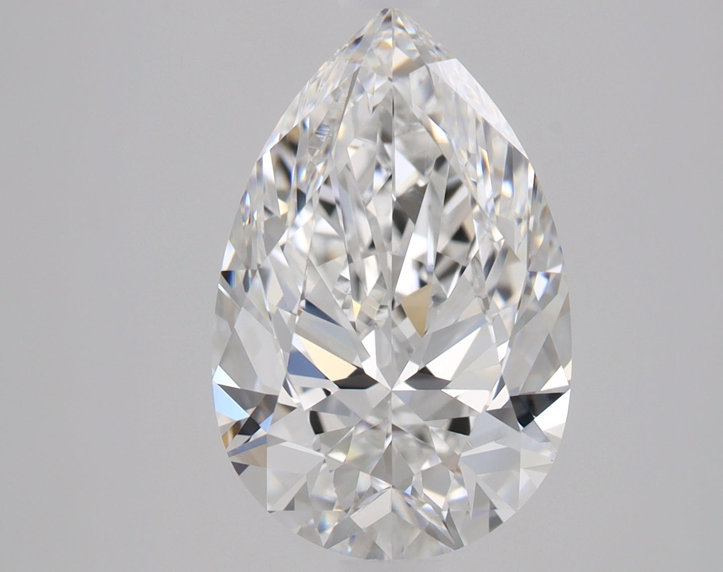 2 Carat Pear Shape Cut Natural Diamond - D VVS2 - 2.01ct - VG Cut Grade