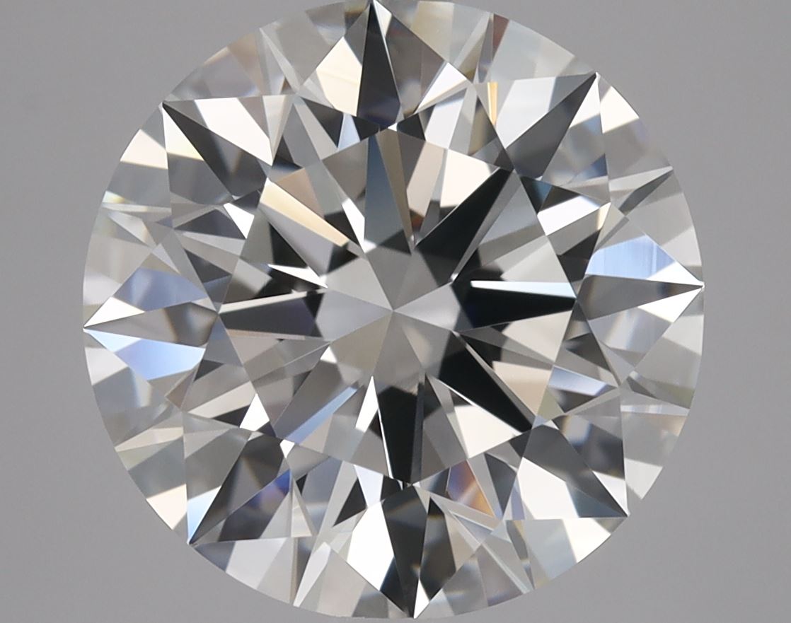 4 Carat Round Cut Natural Diamond - F IF - 4.09ct - EX Cut Grade