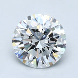 2 Carat Round - Natural Diamond - 2.02 - D - VS2 - VG - VG - VG