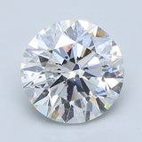 3 Carat Round - Natural Diamond - 2.87 - D - I1 - EX - EX - EX