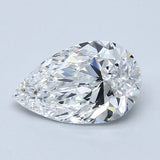 1.5 Carat Pear - Natural Diamond - 1.5 - D - VS2 - VG - VG - EX