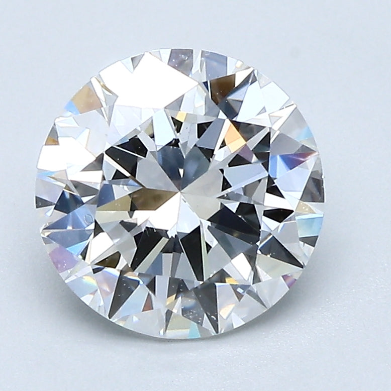 2 Carat Round Cut Natural Diamond - E VS2 - 2.0ct - VG Cut Grade