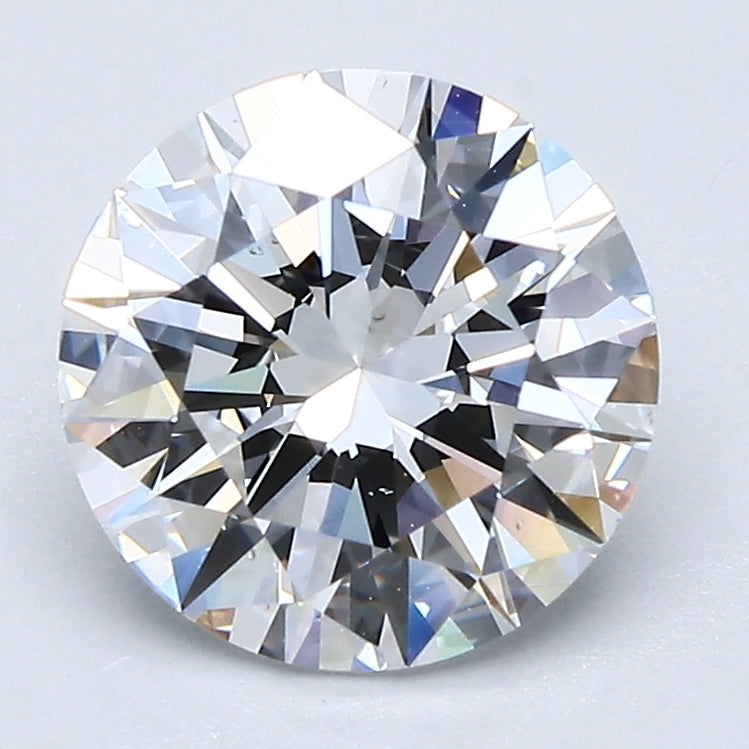 2 Carat Round Cut Natural Diamond - D VS2 - 2.17ct - EX Cut Grade