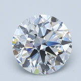 3.5 Carat Round - Natural Diamond - 3.5 - D - VVS1 - EX - EX - EX