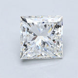 1.5 Carat PRINCESS - Natural Diamond - 1.71 - G - SI1 - VG - EX - EX
