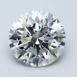 5 Carat Round - Natural Diamond - 5.07 - G - SI2 - EX - EX - EX