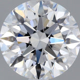 1 Carat Round - Natural Diamond - 1.01 - D - VVS2 - EX - EX - EX