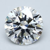 2.5 Carat Round - Natural Diamond - 2.51 - F - VS2 - EX - EX - EX