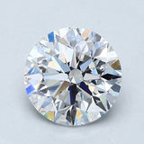 2 Carat Round - Natural Diamond - 2.01 - D - VS2 - VG - EX - EX