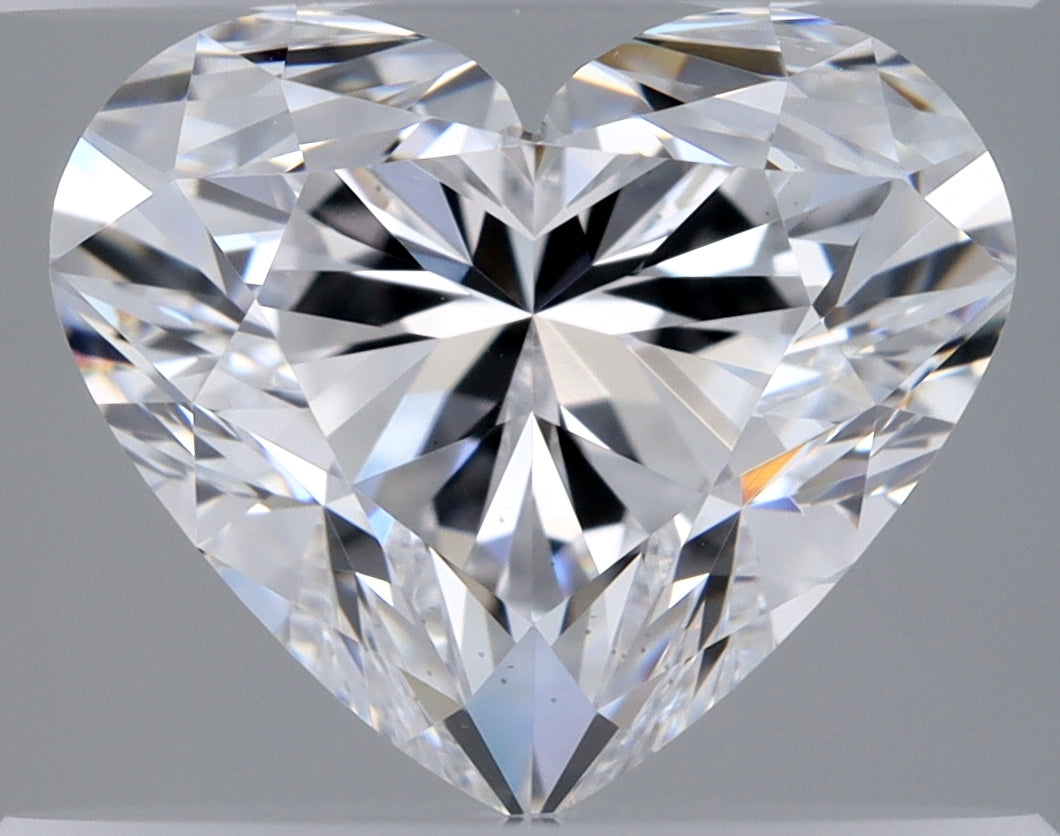 2 Carat Heart Shape Cut Natural Diamond - D VS2 - 1.8ct - EX Cut Grade