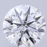 2 Carat Round - Natural Diamond - 2.37 - D - SI1 - EX - EX - EX