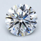 2.5 Carat Round Cut Natural Diamond - D IF - 2.51ct - EX Cut Grade