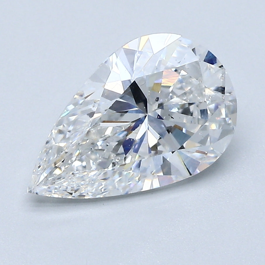 2 Carat Pear Cut Natural Diamond - D SI1 - 2.01ct - VG Cut Grade