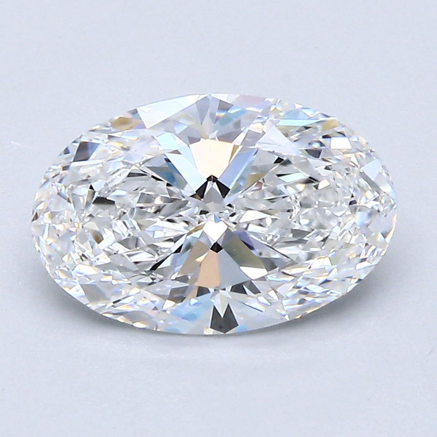 2 Carat Oval Cut Natural Diamond - D VS1 - 2.01ct - EX Cut Grade