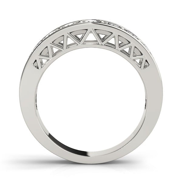 Stunning & Bold Diamond Channel Pavé Filagree Wedding Ring - Diamonds By Rothschild