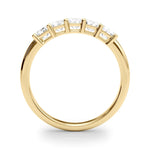 Stylish 5 Stone Shared Prong Emerald Cut Diamond Wedding Ring - Diamonds By Rothschild