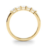 Stylish 5 Stone Shared Prong Emerald Cut Diamond Wedding Ring - Diamonds By Rothschild