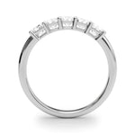Stylish 5 Stone Shared Prong Emerald Cut Diamond Wedding Ring - Diamonds By Rothschild