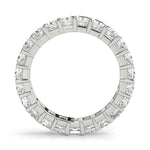 Sublime Square Cut Diamond Prong Set Pavé Eternity Wedding Band - Diamonds By Rothschild