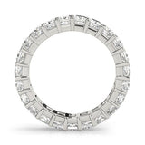 Sublime Square Cut Diamond Prong Set Pavé Eternity Wedding Band - Diamonds By Rothschild