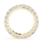 Sublime Square Cut Diamond Prong Set Pavé Eternity Wedding Band - Diamonds By Rothschild