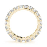 Sublime Square Cut Diamond Prong Set Pavé Eternity Wedding Band - Diamonds By Rothschild