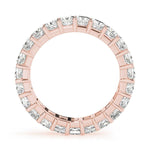 Sublime Square Cut Diamond Prong Set Pavé Eternity Wedding Band - Diamonds By Rothschild