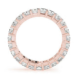 Sublime Square Cut Diamond Prong Set Pavé Eternity Wedding Band - Diamonds By Rothschild
