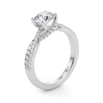 Twisted Multi - Row Pavé Shank Engagement Ring - Diamonds By Rothschild