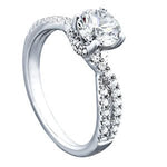 Twisted Multi - Row Pavé Shank Engagement Ring - Diamonds By Rothschild