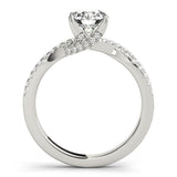 Twisted Multi - Row Pavé Shank Engagement Ring - Diamonds By Rothschild