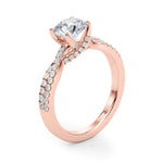 Twisted Multi - Row Pavé Shank Engagement Ring - Diamonds By Rothschild