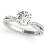 Twisted Multi - Row Pavé Shank Engagement Ring - Diamonds By Rothschild