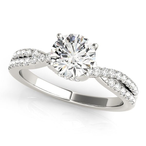 Twisted Multi - Row Pavé Shank Engagement Ring - Diamonds By Rothschild