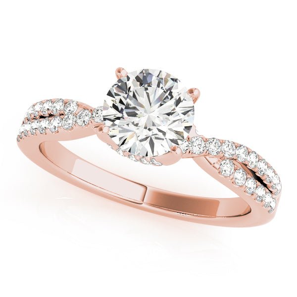 Twisted Multi - Row Pavé Shank Engagement Ring - Diamonds By Rothschild