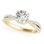 Twisted Multi - Row Pavé Shank Engagement Ring - Diamonds By Rothschild